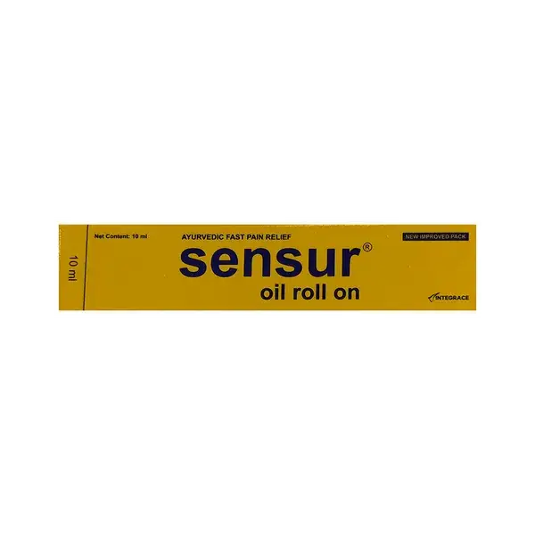 Sensur Ayurvedic Fast Pain Relief Oil Roll On | For Headache, Cold, Nasal Congestion, Neck, Body & Joint Pain Relief